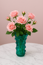 The Twilight Horizon Glass Vase - Teal