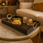 Windsor Croc Leather Serving Tray - Large