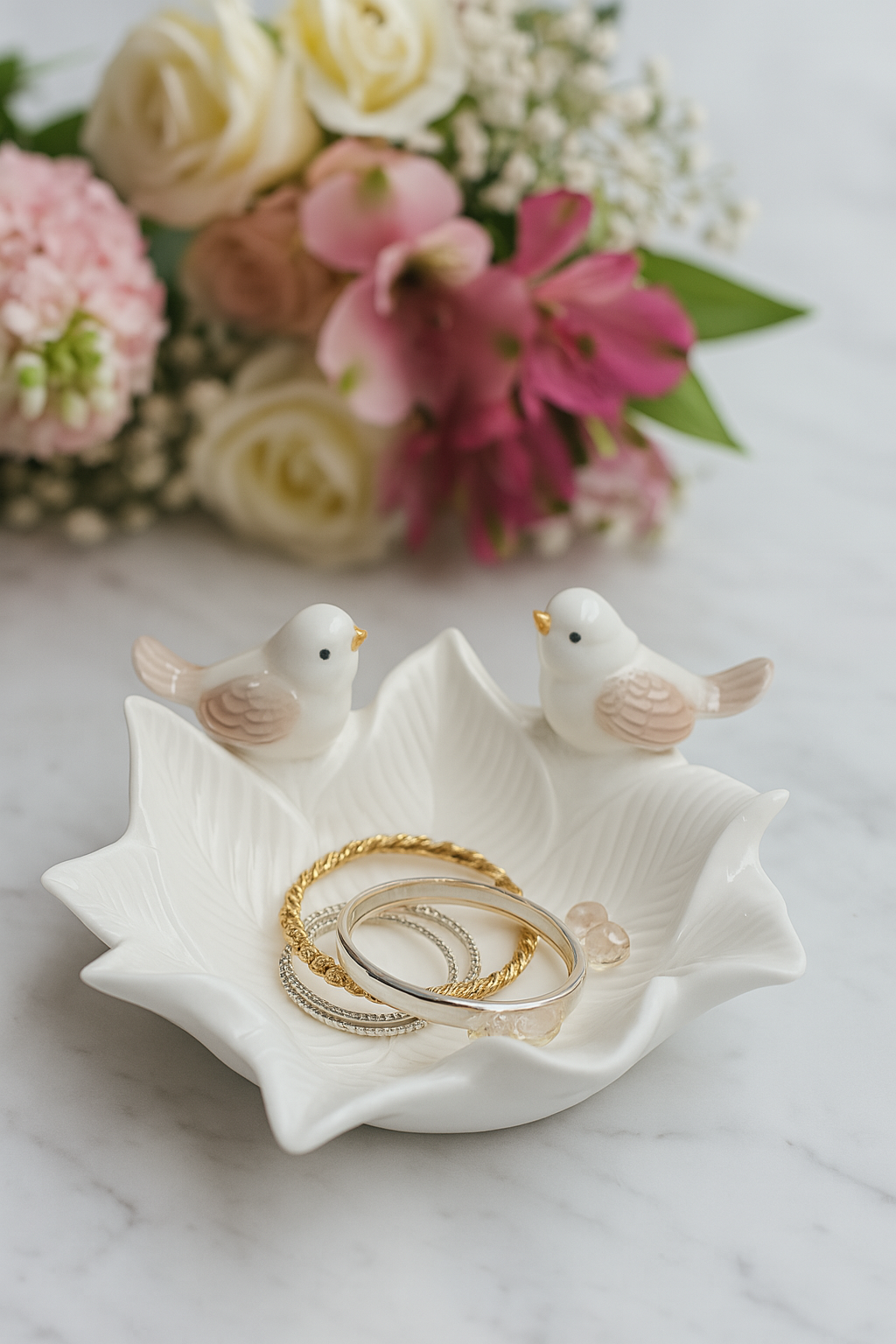 The Rosalind Bird Catchall - White
