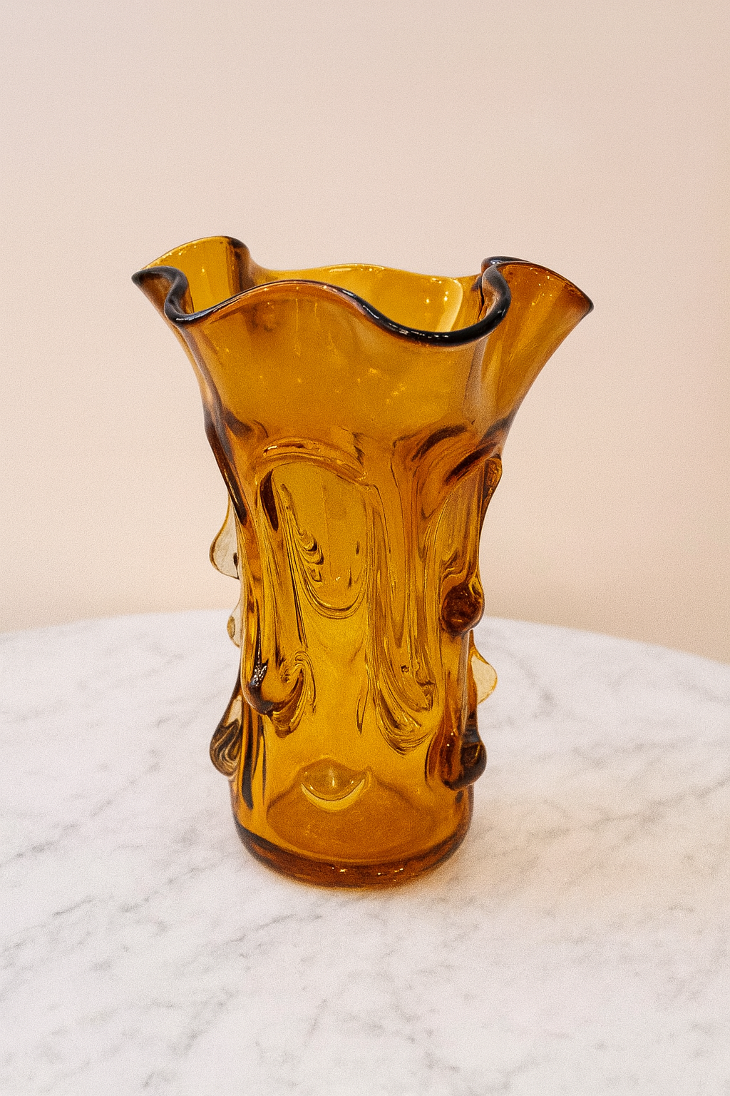 The Twilight Horizon Glass Vase - Amber
