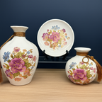 Golden Harmony Bloom – 3 Piece Ceramic Set