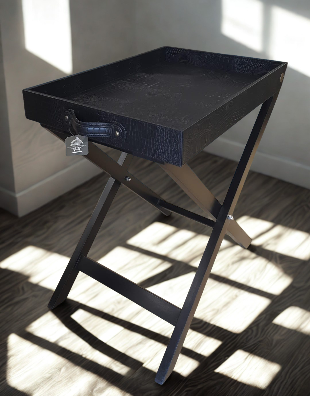 Mayfair Leather Butler Tray Table