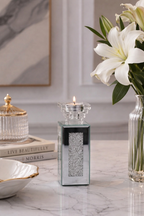 The Mayfair Crystal Column Candle Stand - Small