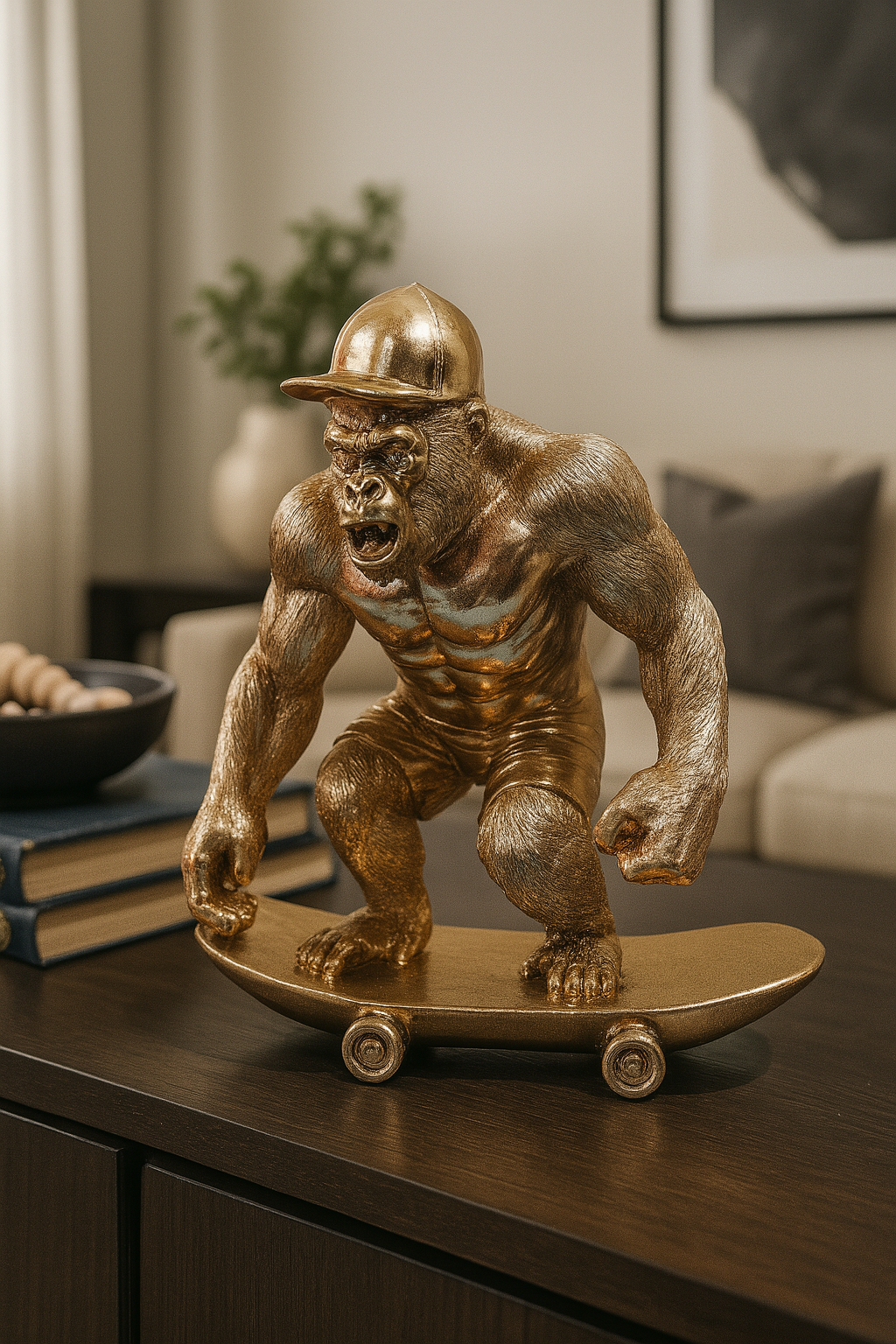 The Skater Kong Sculpture