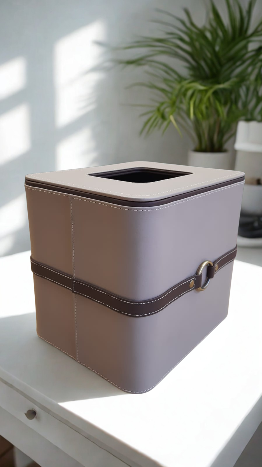 Oxford Leather Storage Bin