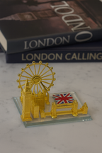 London Landmarks Crystal Showpiece - Gold