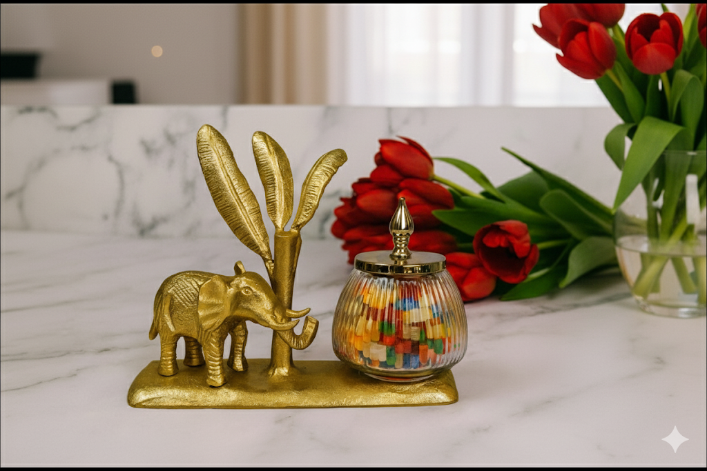 The Elephant Palm Candy Jar Set - Medium