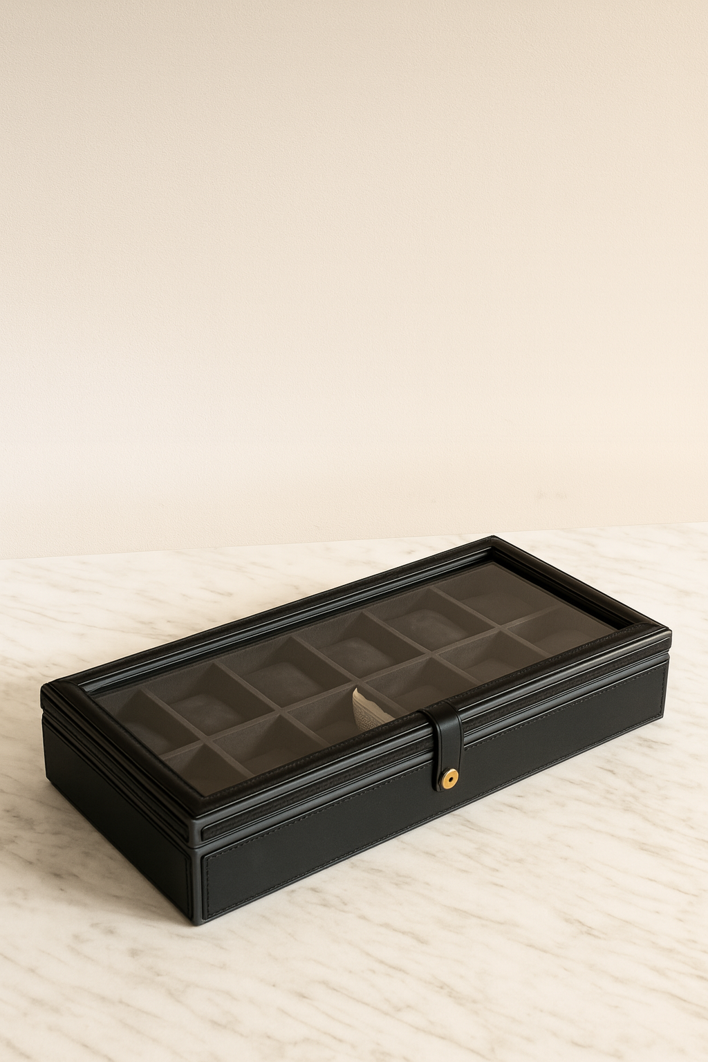 Knightsbridge Watch Box – Navy Blue