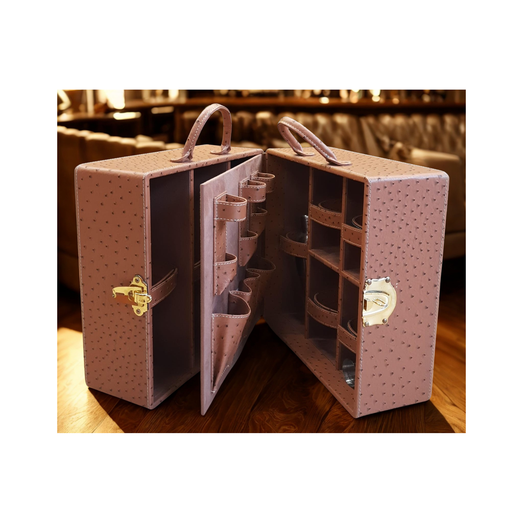 The Gatsby Bar Case – Tan Ostrich Finish