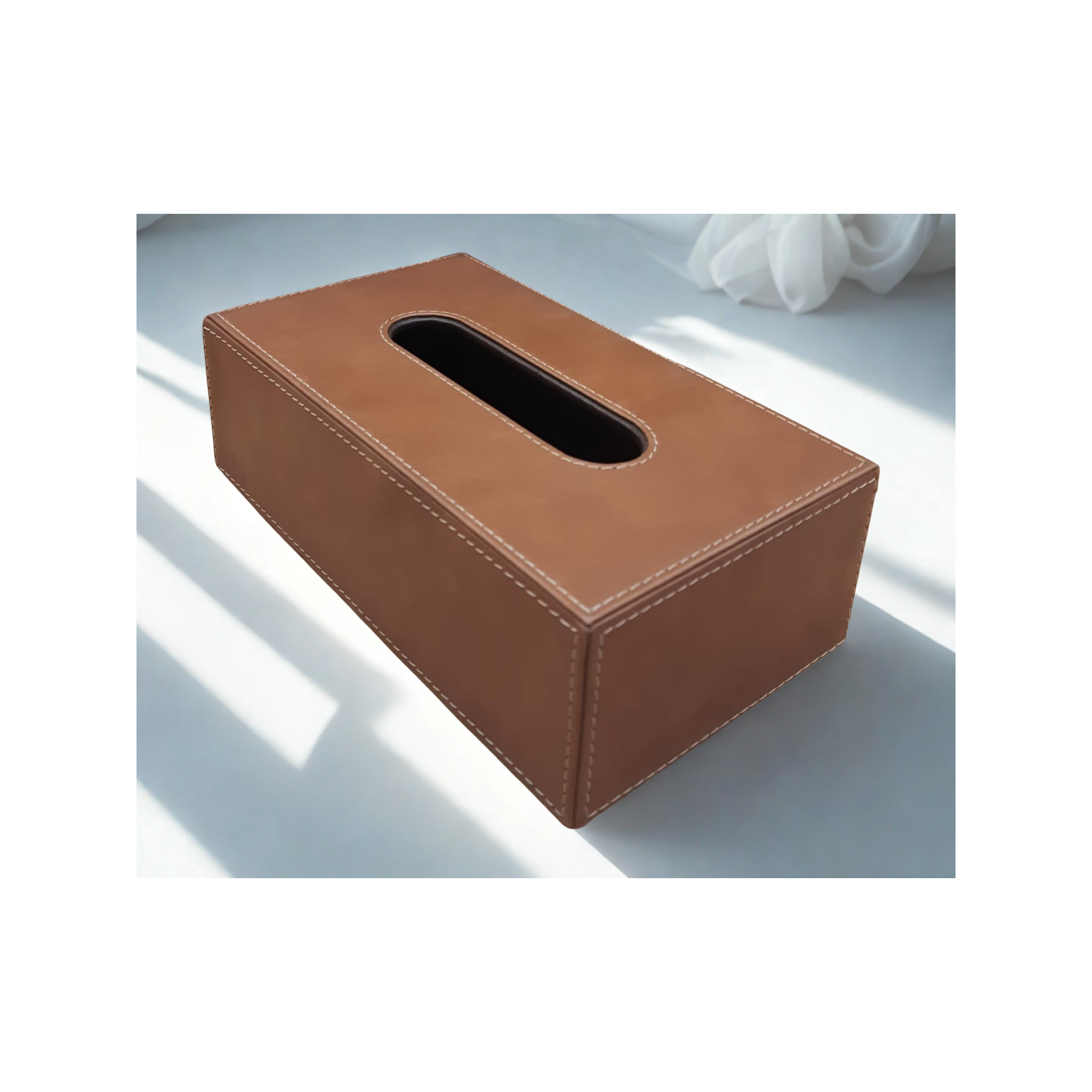 Balmoral Tissue Box - Tan