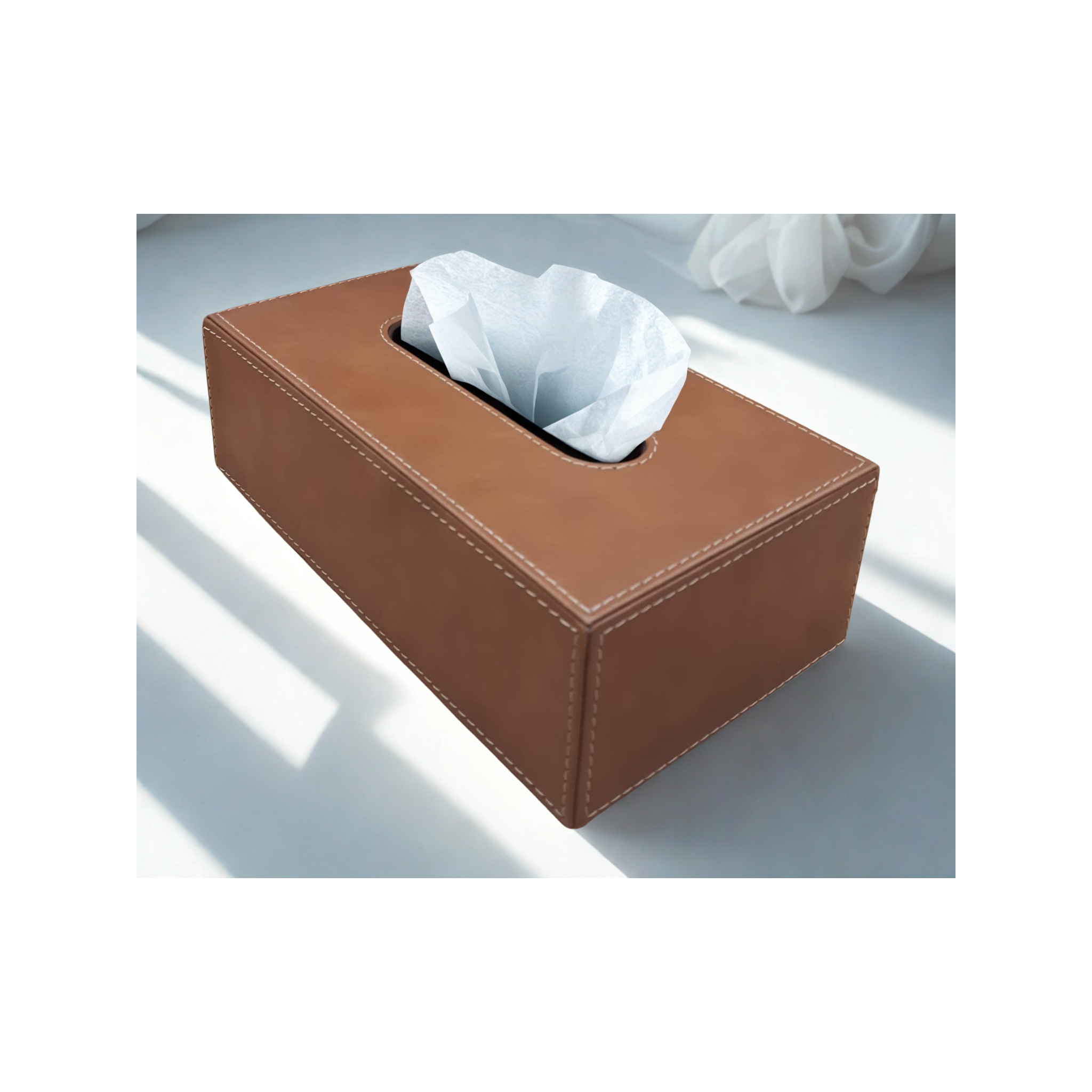 Balmoral Tissue Box - Tan