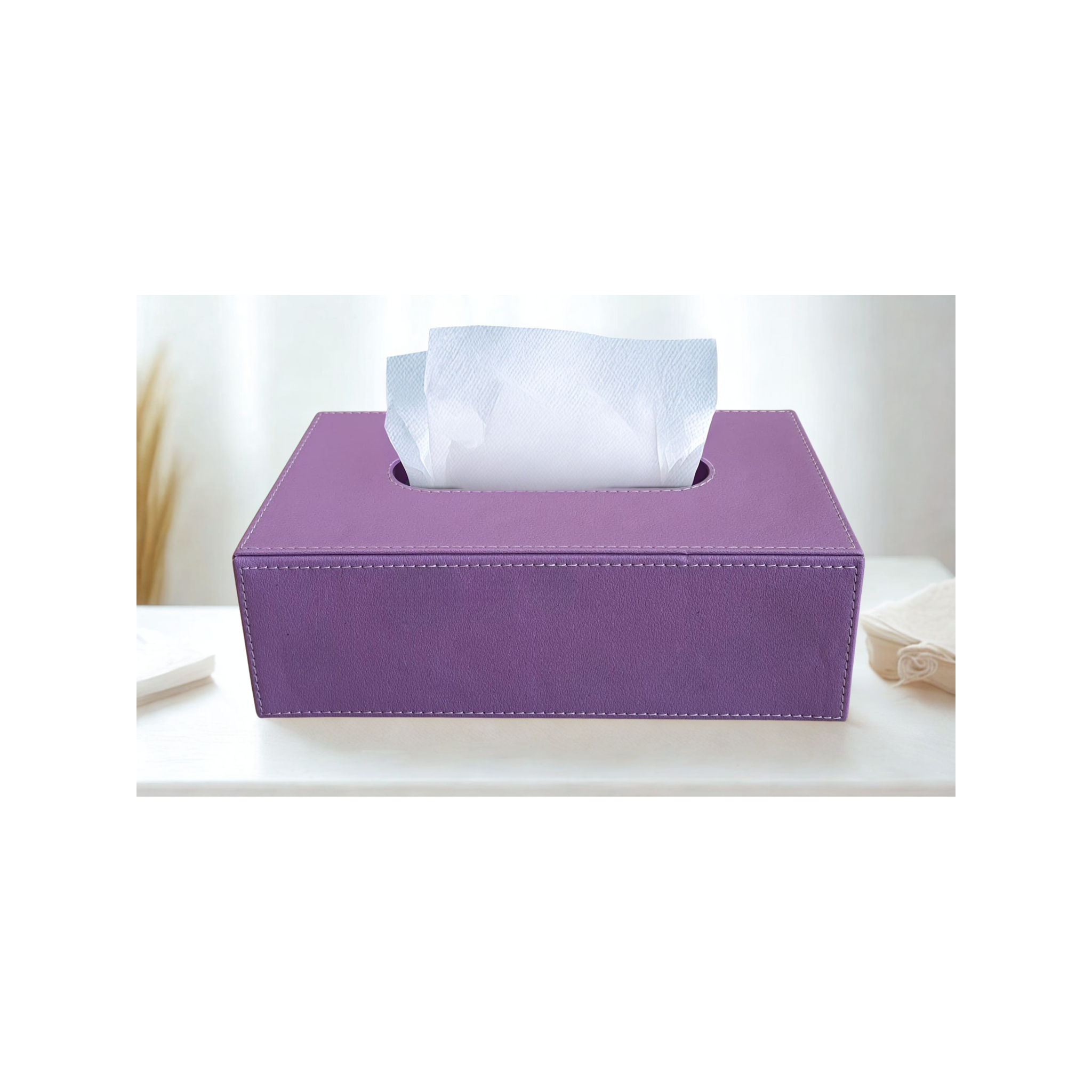 Balmoral Tissue Box — Light Pink