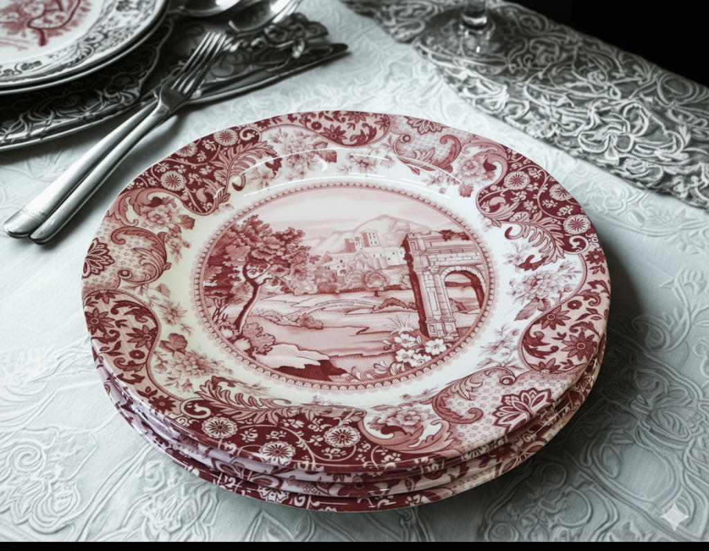 The Rosemoor Countryside Dessert Plate