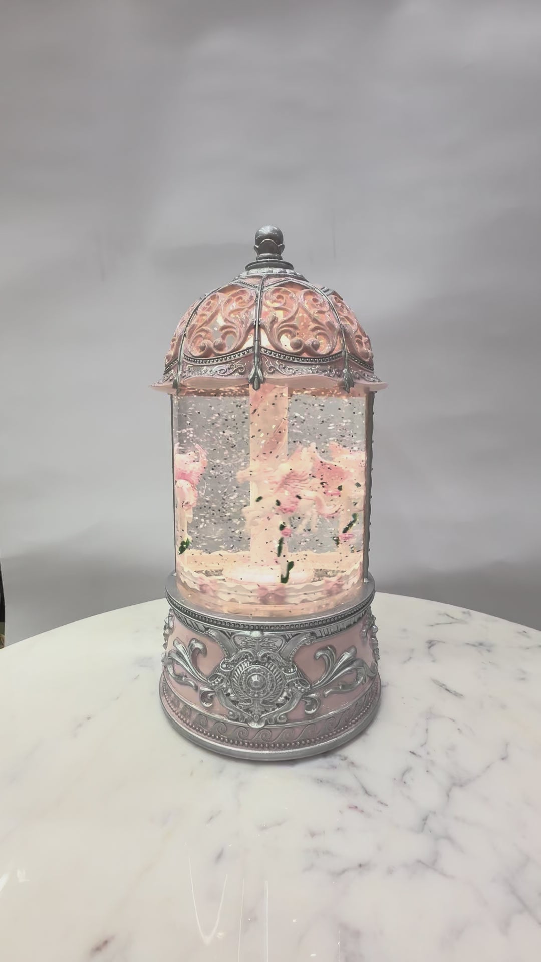 Royal Unicorn Glitter Globe