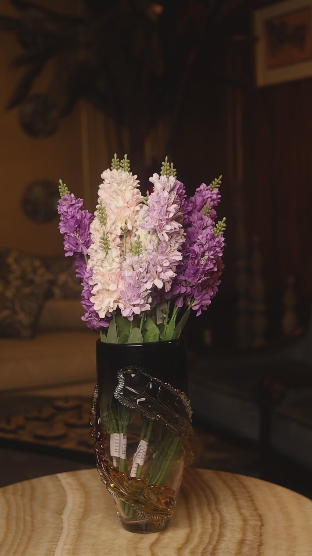 The Amethyst Wave Glass Vase