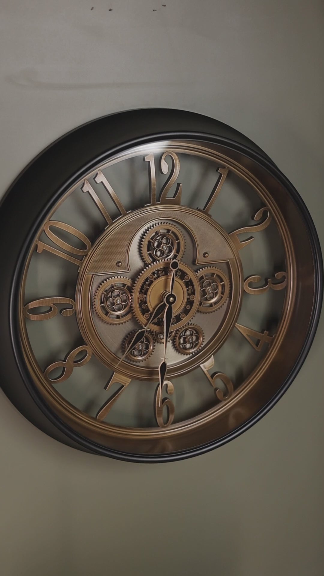 Eterna Gear Wall Clock - Black