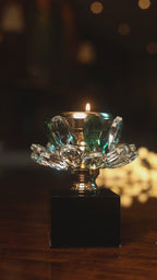 Shimmering Bloom Candle Stand - Green