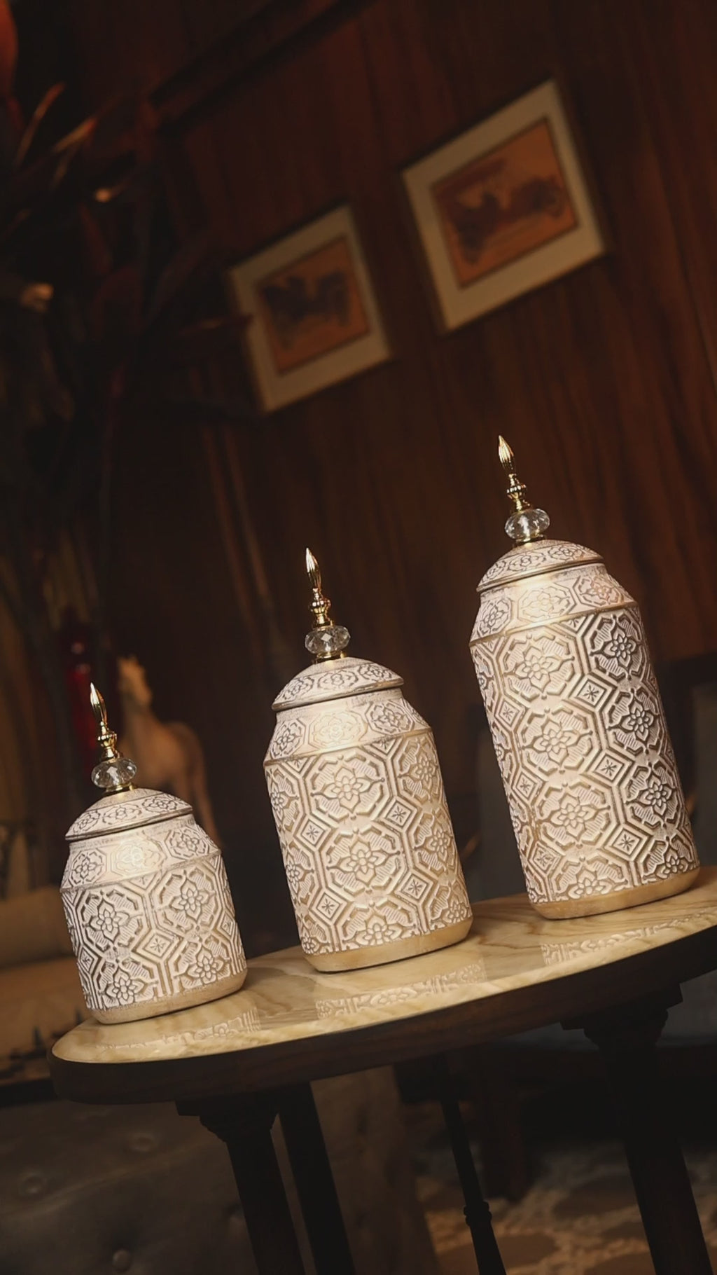 Golden Mirage Temple Jar – Medium