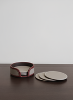 Oxford Leather Coasters – Set of 6