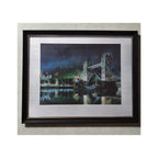 “London – Tower Bridge by Night” Framed Wall Art