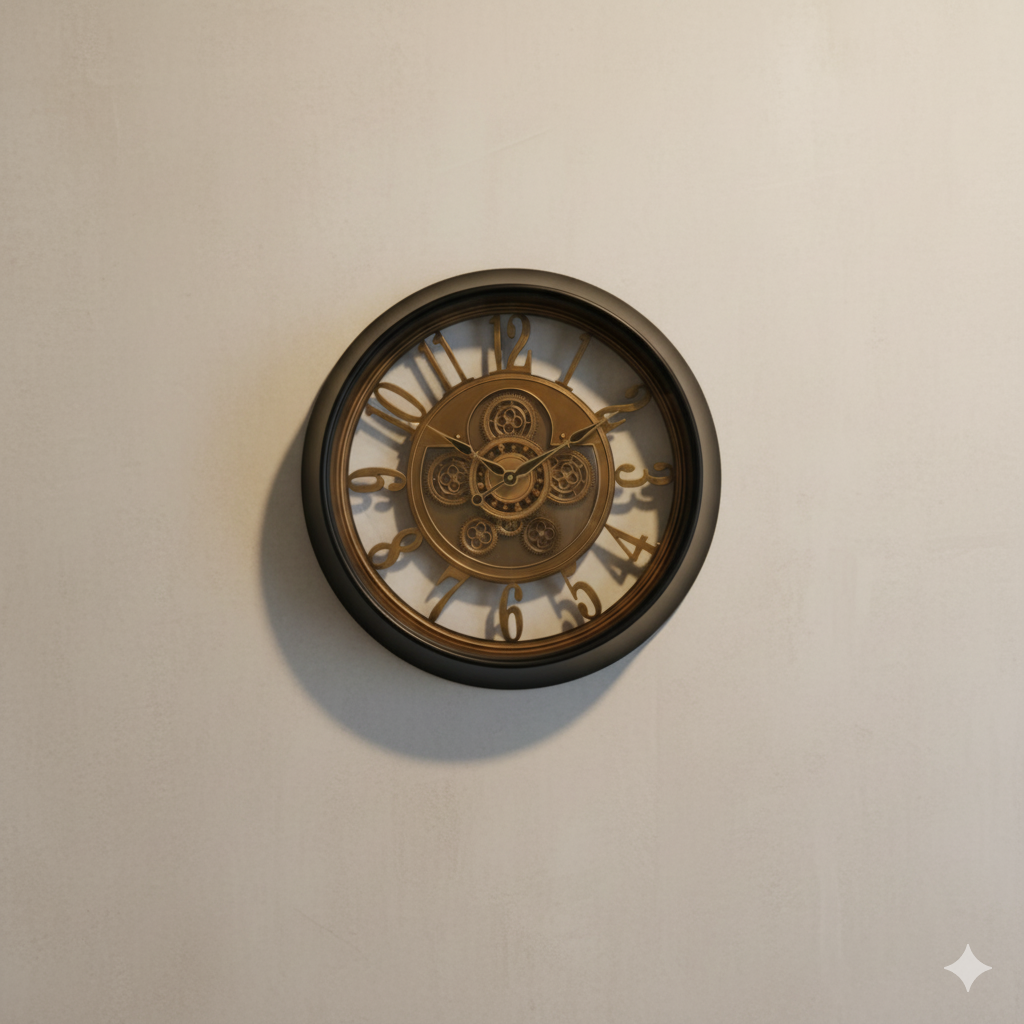 Eterna Gear Wall Clock - Black