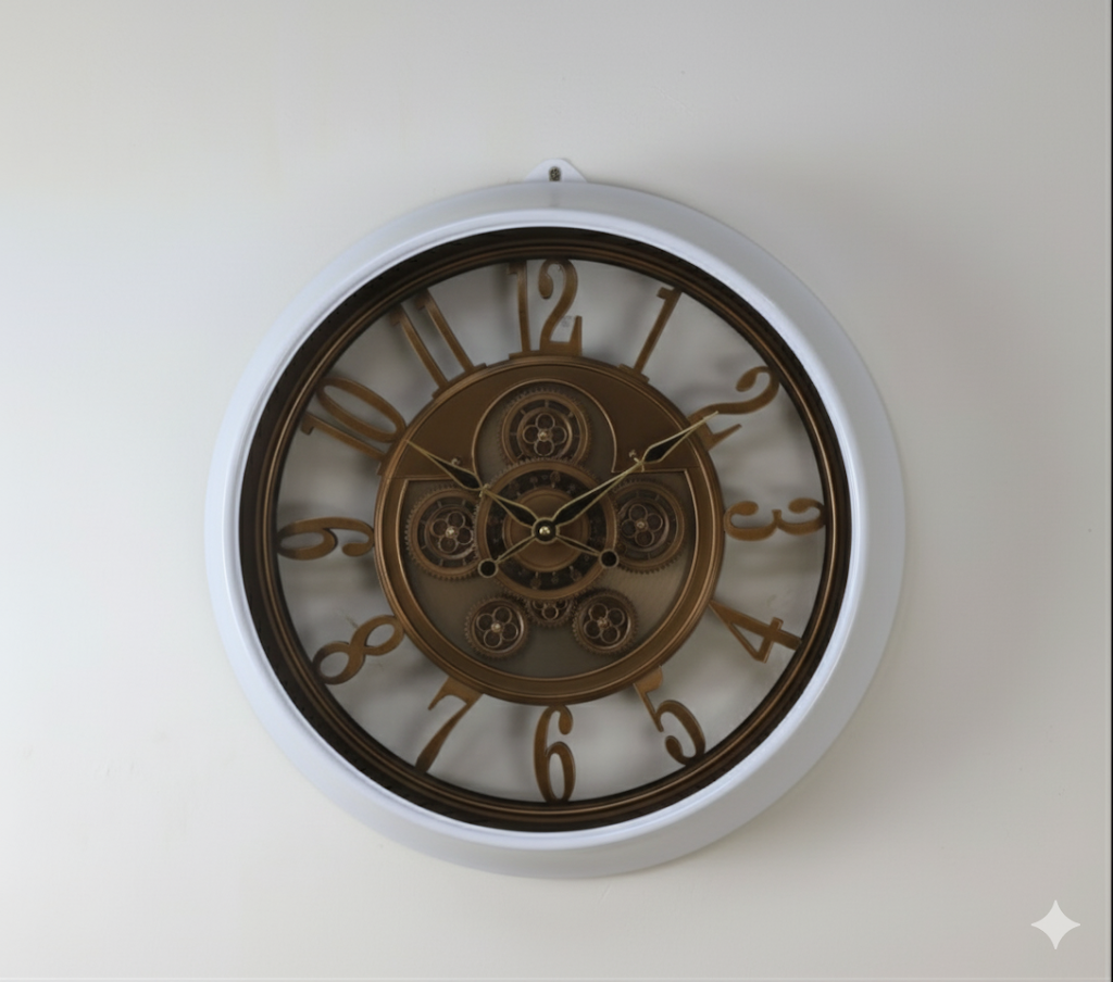 Eterna Gear Wall Clock - White