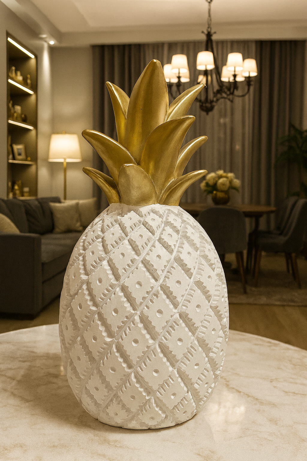 Opulent Charm Pineapple - White