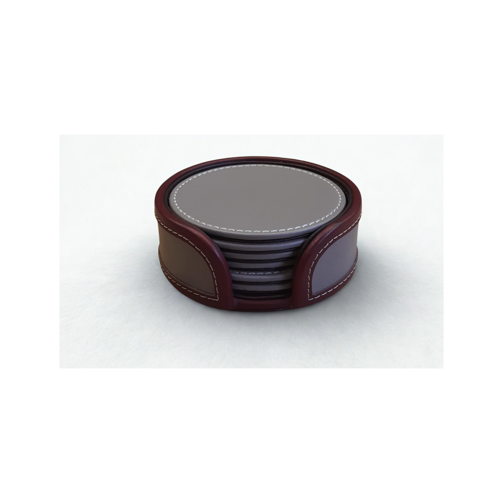 Oxford Leather Coasters – Set of 6