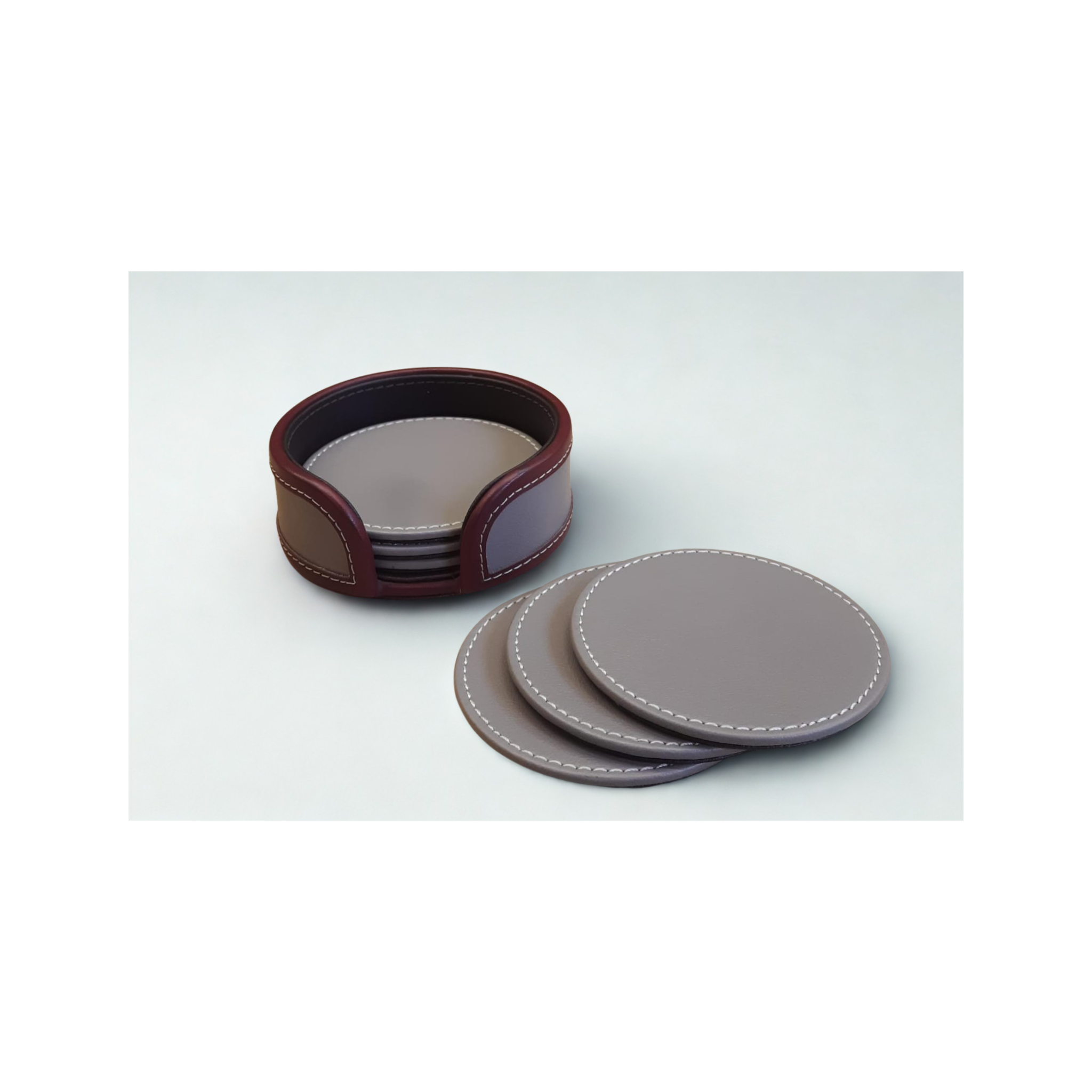 Oxford Leather Coasters – Set of 6