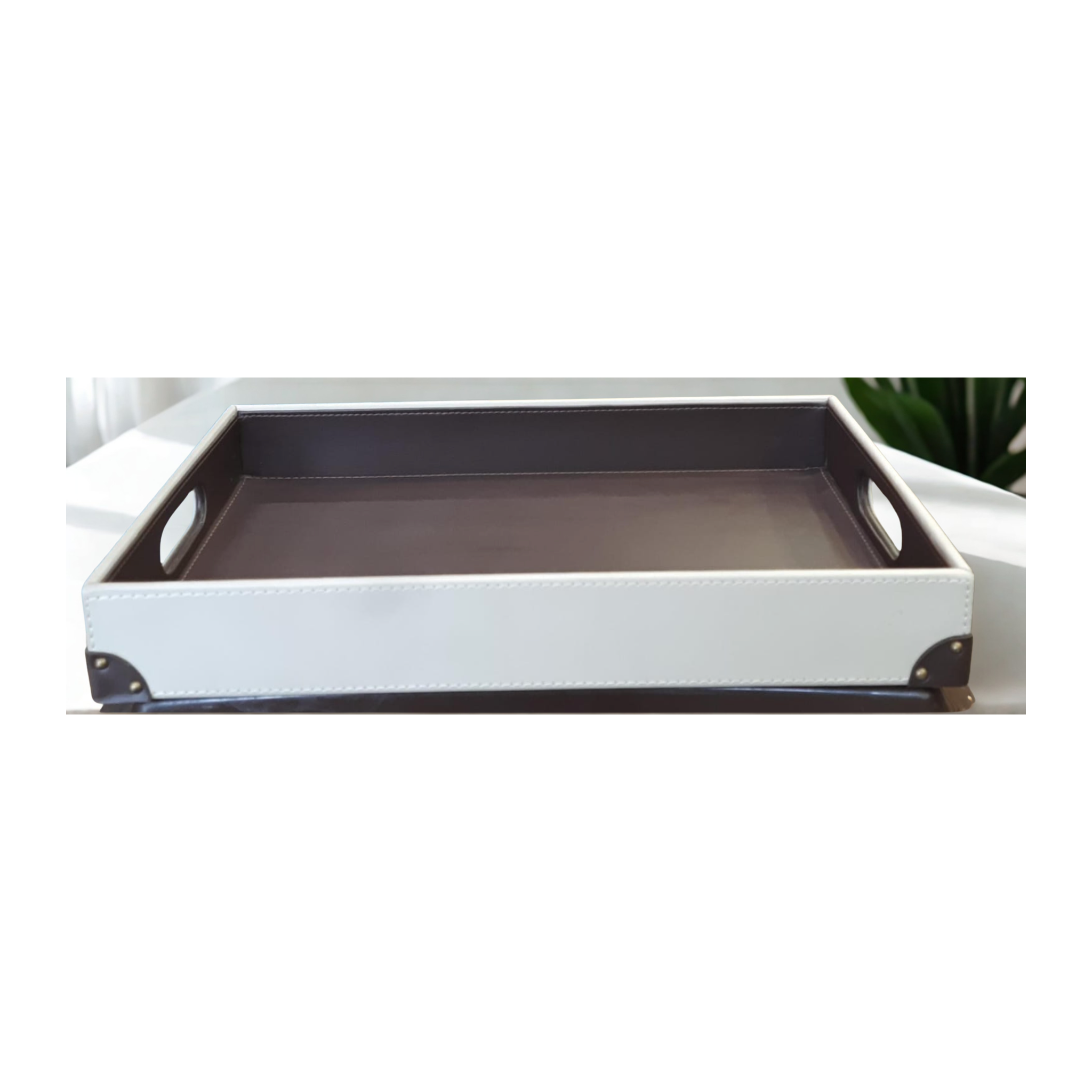 Soho Luxe Leather Serving Tray - Large