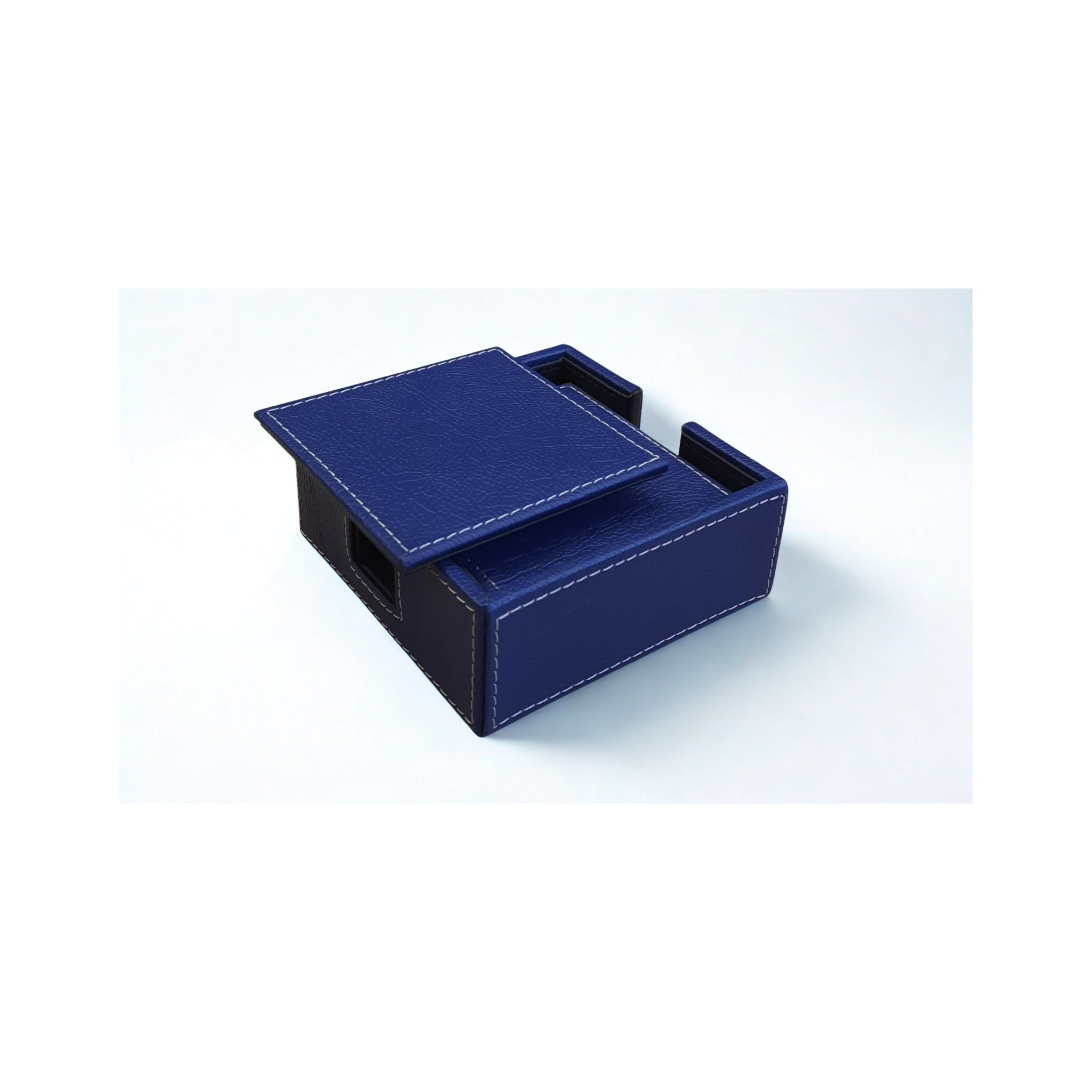 Ashford Leather Coasters – Navy Blue (Set of 6)