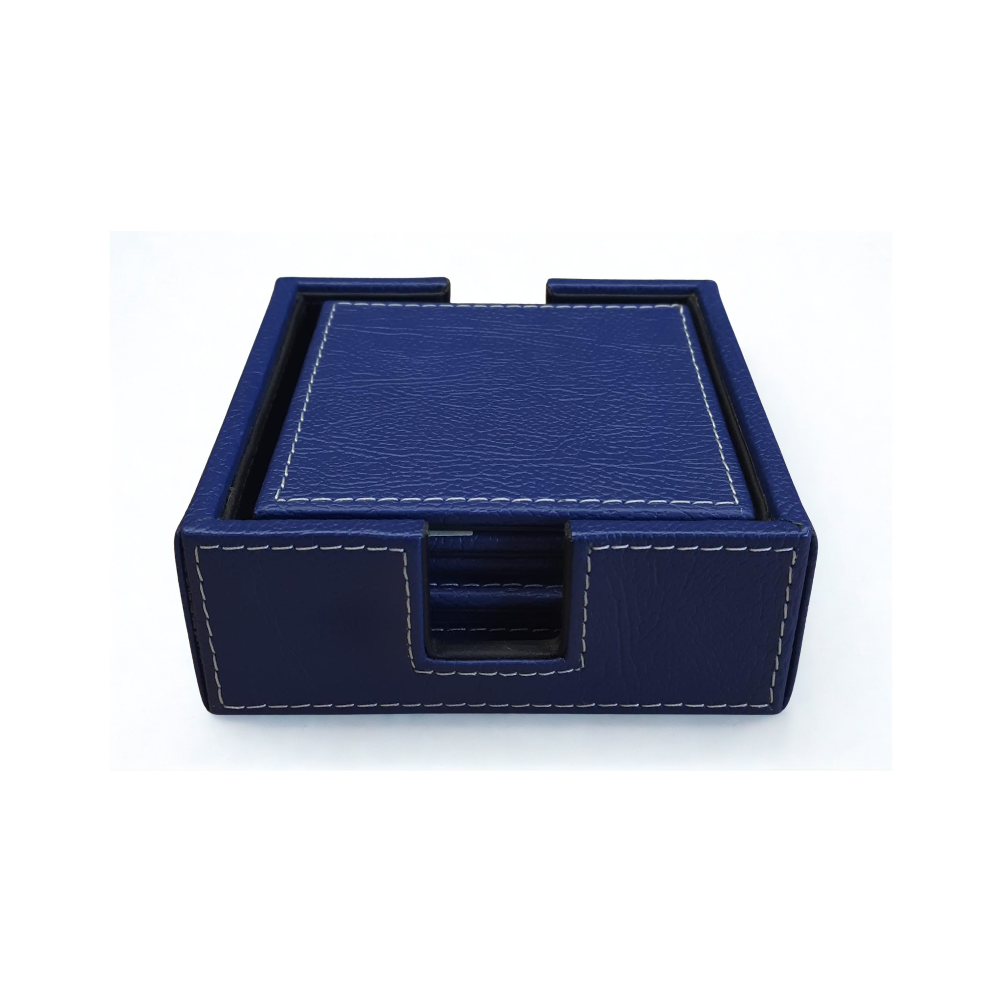 Ashford Leather Coasters – Navy Blue (Set of 6)